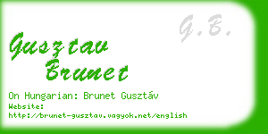 gusztav brunet business card